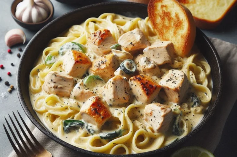 2. Creamy Chicken Alfredo 🍗