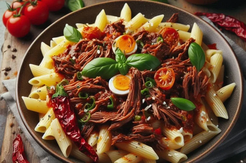 Slow Cooked Shredded Beef Ragu Pasta