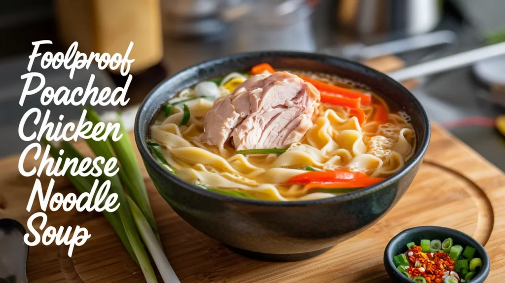 Foolproof Poached Chicken Chinese Noodle Soup