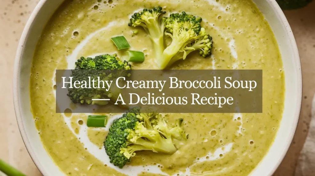 Healthy Creamy Broccoli Soup