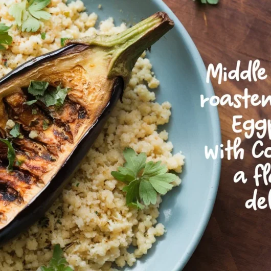 Middle Eastern Roasted Eggplant with Couscous