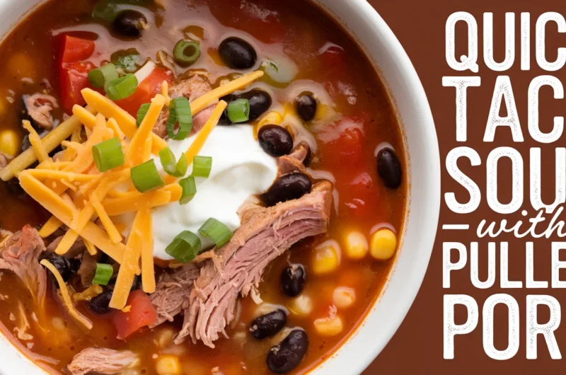 Quick Taco Soup with Pulled Pork